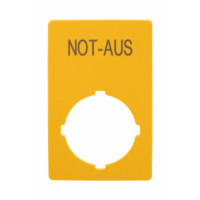 MM216471-- Not-Aus Schild 33x50mm Befehls- und...