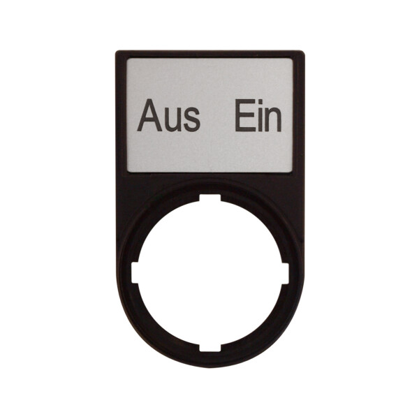 MM216490-- Schild+Träger 30x50 Anzeige: AUS EIN Befehls- und Meldegerät