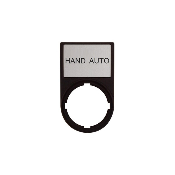 MM216492-- Schild+Träger Anzeige: HAND AUTO Befehls- und Meldegerät