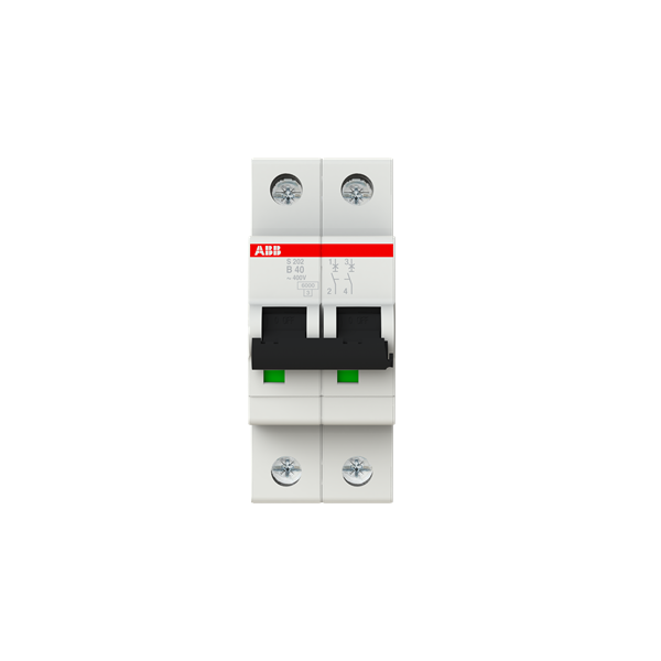 ABB, S202-B40, 2CDS252001R0405, Leitungsschutzschalter B-Char., 40 A, 2P