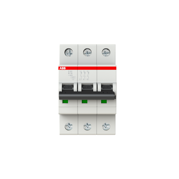 ABB, S203-B16, 2CDS253001R0165, Leitungsschutzschalter B-Char., 16 A, 3P