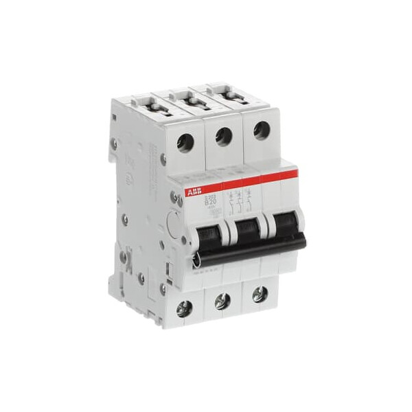 ABB, S203-B20, 2CDS253001R0205, Leitungsschutzschalter B-Char., 20 A, 3P