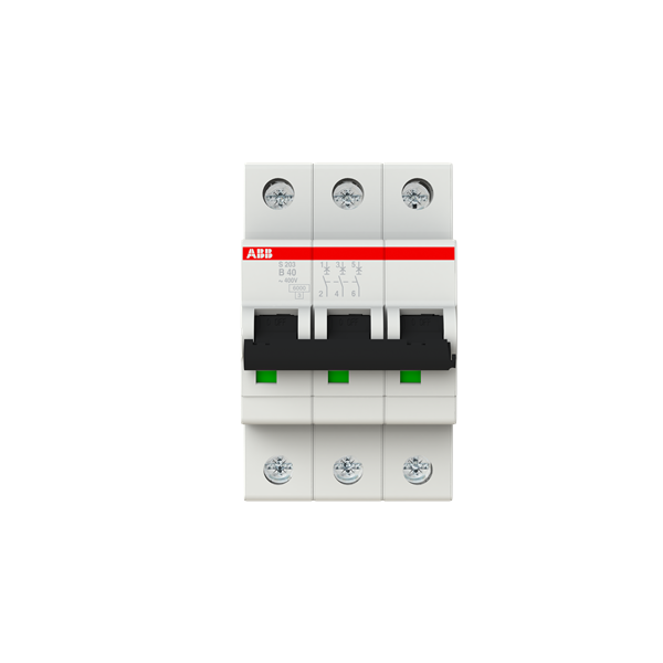 ABB, S203-B40, 2CDS253001R0405, Leitungsschutzschalter B-Char., 40 A, 3P