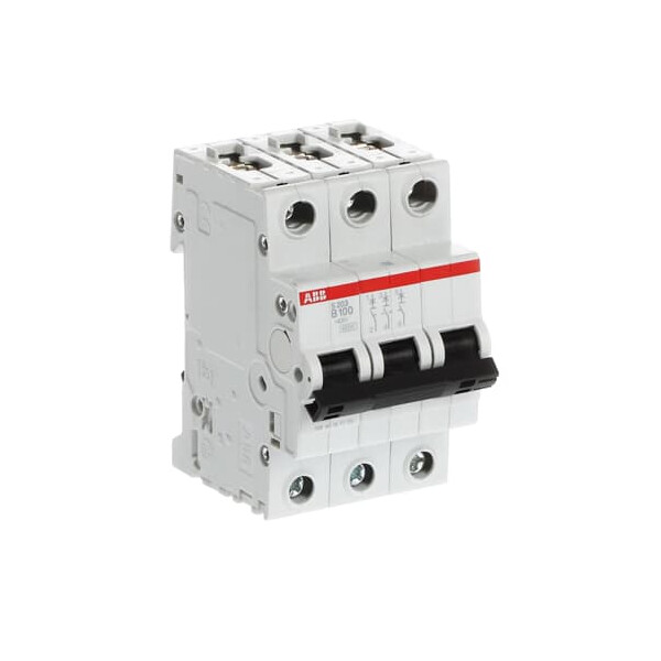 ABB, S203-B100, 2CDS253001R0825, Leitungsschutzschalter B-Char., 100 A, 3P