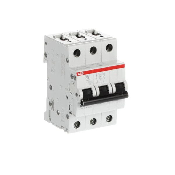 ABB, S203-C8, 2CDS253001R0084, Leitungsschutzschalter C-Char., 8 A, 3P
