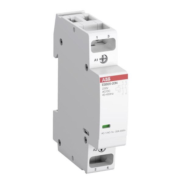 ABB Installationsschütz 20A, ESB20-02N-06, 1SBE121111R0602