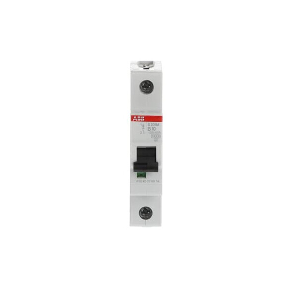 S201M-B10, 2CDS271001R0105, ABB Sicherungsschalter, LSS, S200M, Leitungsschutzschalter B-Char., 10 kA, 10 A, 1P