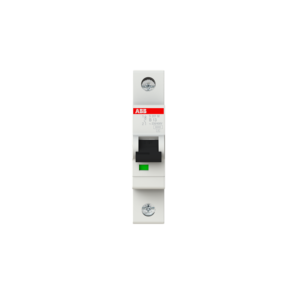S201M-B13, 2CDS271001R0135, ABB Sicherungsschalter, LSS, S200M, Leitungsschutzschalter B-Char., 10 kA, 13 A, 1P
