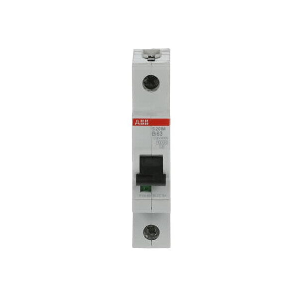 S201M-B63, 2CDS271001R0635, ABB Sicherungsschalter, LSS, S200M, Leitungsschutzschalter B-Char., 10 kA, 63 A, 1P