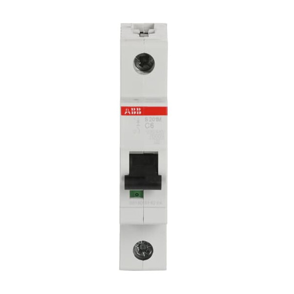 S201M-C6, 2CDS271001R0064, ABB Sicherungsschalter, LSS, S200M, Leitungsschutzschalter C-Char., 10 kA, 6 A, 1P