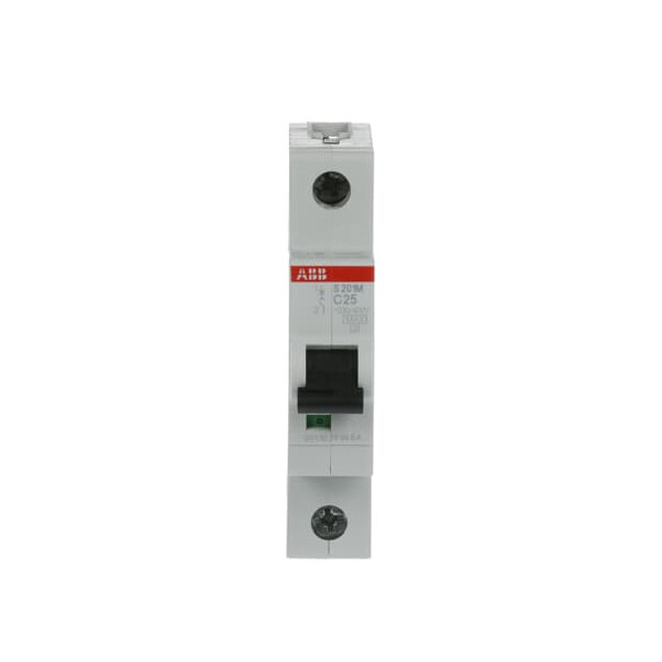 S201M-C25, 2CDS271001R0254, ABB Sicherungsschalter, LSS, S200M, Leitungsschutzschalter C-Char., 10 kA, 25 A, 1P