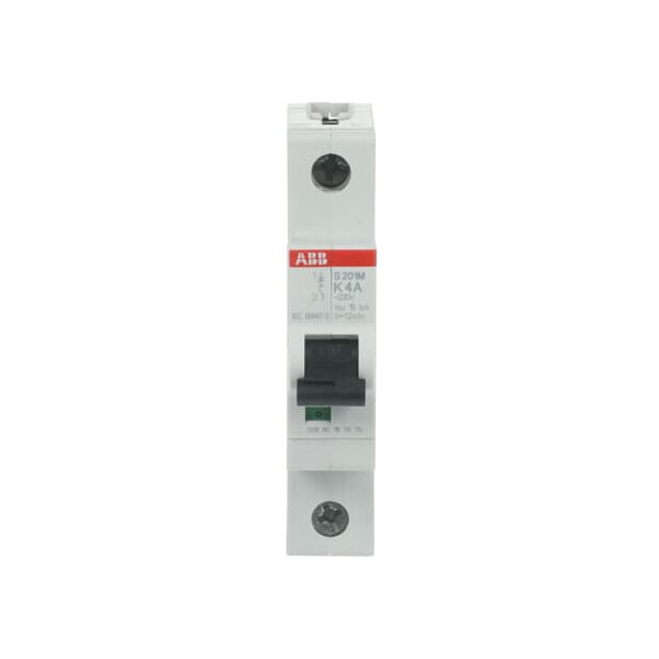 S201M-K4, 2CDS271001R0337, ABB Sicherungsschalter, LSS, S200M, Leitungsschutzschalter K-Char., 10 kA, 4 A, 1P