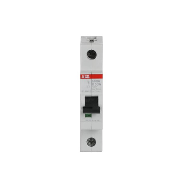 S201M-K50, 2CDS271001R0577, ABB Sicherungsschalter, LSS, S200M, Leitungsschutzschalter K-Char., 10 kA, 50 A, 1P