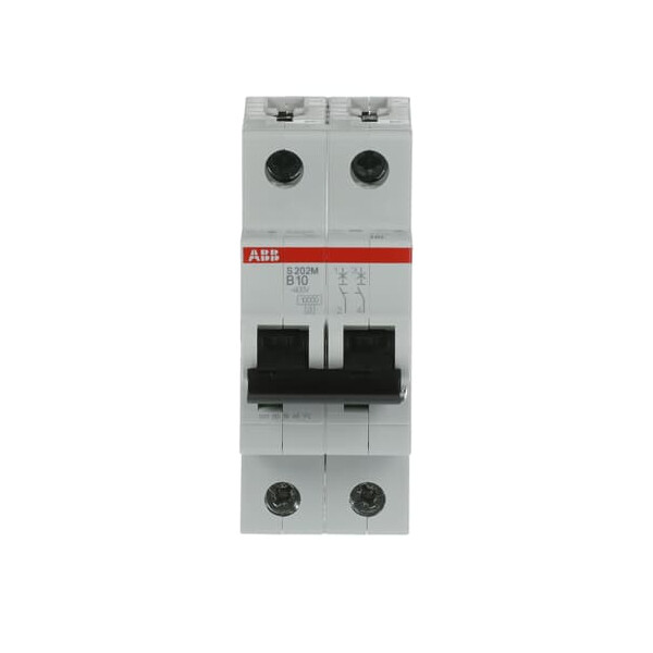 S202M-B10, 2CDS272001R0105, ABB Sicherungsschalter, LSS, S200M, Leitungsschutzschalter B-Char., 10 kA, 10 A, 2P