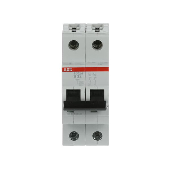 S202M-B32, 2CDS272001R0325, ABB Sicherungsschalter, LSS, S200M, Leitungsschutzschalter B-Char., 10 kA, 32 A, 2P