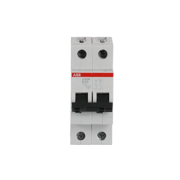 S202M-B50, 2CDS272001R0505, ABB Sicherungsschalter, LSS, S200M, Leitungsschutzschalter B-Char., 10 kA, 50 A, 2P