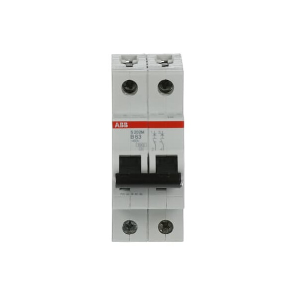 S202M-B63, 2CDS272001R0635, ABB Sicherungsschalter, LSS, S200M, Leitungsschutzschalter B-Char., 10 kA, 63 A, 2P