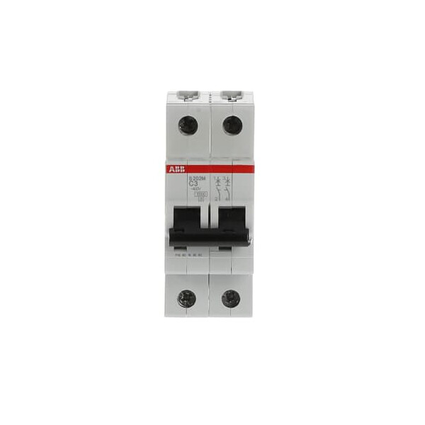 S202M-C3, 2CDS272001R0034, ABB Sicherungsschalter, LSS, S200M, Leitungsschutzschalter C-Char., 10 kA, 3 A, 2P