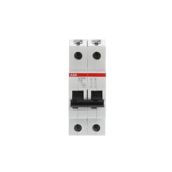 S202M-C4, 2CDS272001R0044, ABB Sicherungsschalter, LSS, S200M, Leitungsschutzschalter C-Char., 10 kA, 4 A, 2P