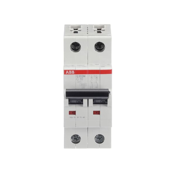 S202M-C10, 2CDS272001R0104, ABB Sicherungsschalter, LSS, S200M, Leitungsschutzschalter C-Char., 10 kA, 10 A, 2P