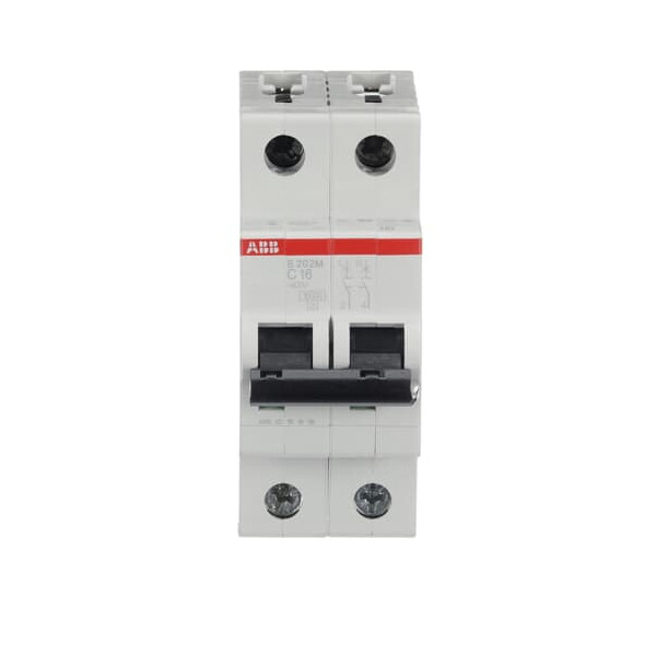 S202M-C16, 2CDS272001R0164, ABB Sicherungsschalter, LSS, S200M, Leitungsschutzschalter C-Char., 10 kA, 16 A, 2P
