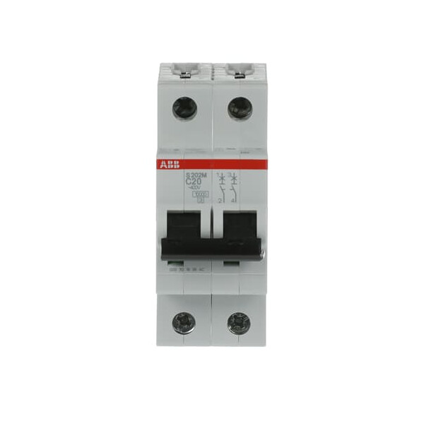 S202M-C20, 2CDS272001R0204, ABB Sicherungsschalter, LSS, S200M, Leitungsschutzschalter C-Char., 10 kA, 20 A, 2P