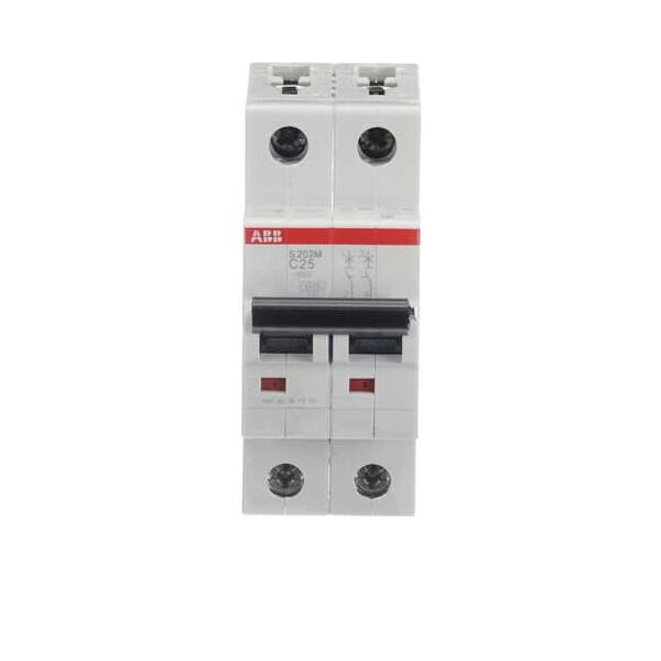S202M-C25, 2CDS272001R0254, ABB Sicherungsschalter, LSS, S200M, Leitungsschutzschalter C-Char., 10 kA, 25 A, 2P