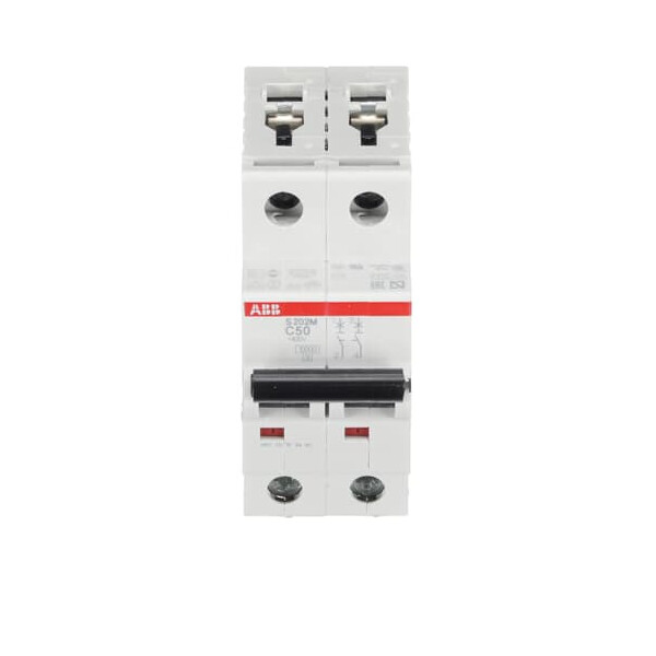 S202M-C50, 2CDS272001R0504, ABB Sicherungsschalter, LSS, S200M, Leitungsschutzschalter C-Char., 10 kA, 50 A, 2P