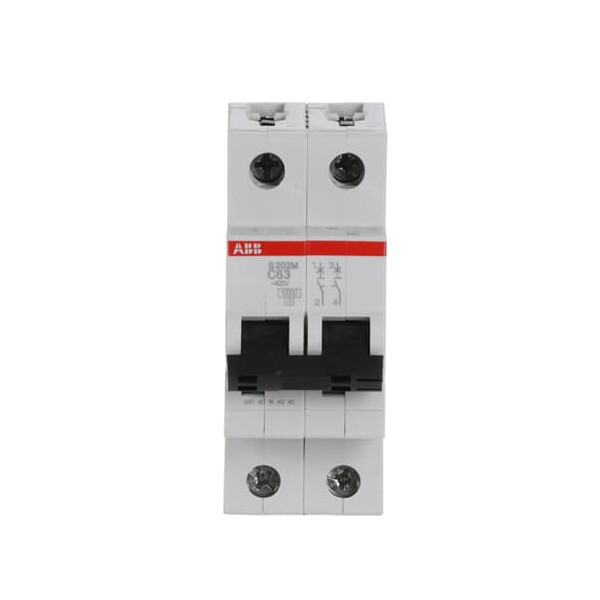 S202M-C63, 2CDS272001R0634, ABB Sicherungsschalter, LSS, S200M, Leitungsschutzschalter C-Char., 10 kA, 63 A, 2P
