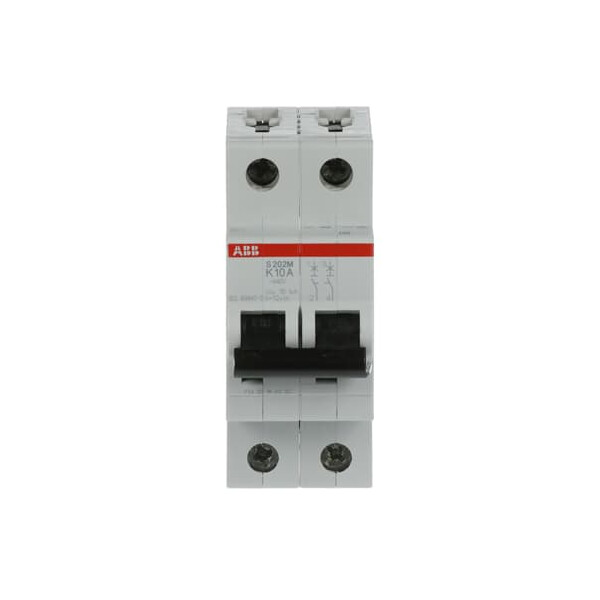 S202M-K10, 2CDS272001R0427, ABB Sicherungsschalter, LSS, S200M, Leitungsschutzschalter K-Char., 10 kA, 10 A, 2P