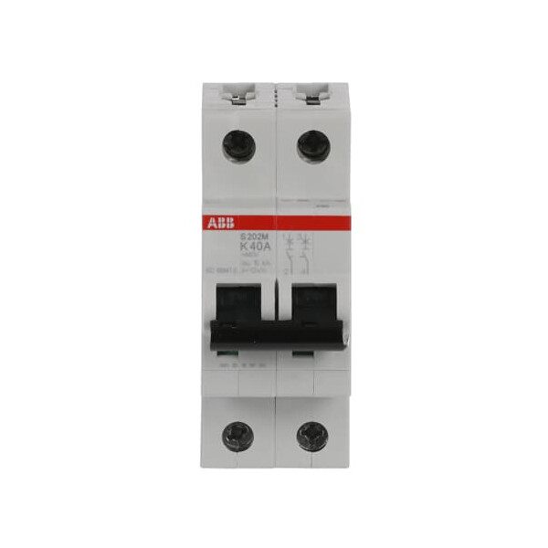 S202M-K40, 2CDS272001R0557, ABB Sicherungsschalter, LSS, S200M, Leitungsschutzschalter K-Char., 10 kA, 40 A, 2P
