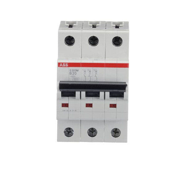 S203M-B20, 2CDS273001R0205, ABB Sicherungsschalter, LSS, S200M, Leitungsschutzschalter B-Char., 10 kA, 20 A, 3P