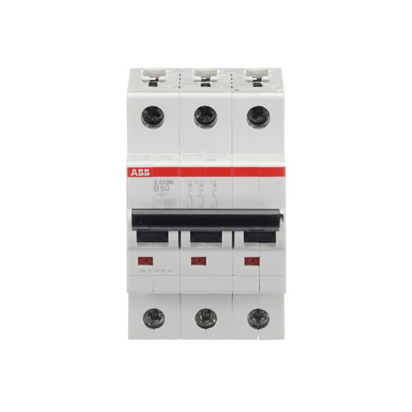 S203M-B50, 2CDS273001R0505, ABB Sicherungsschalter, LSS, S200M, Leitungsschutzschalter B-Char., 10 kA, 50 A, 3P