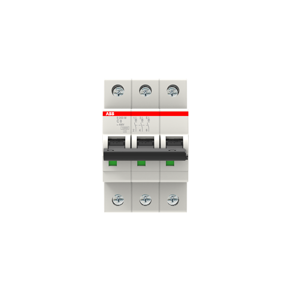 S203M-C8, 2CDS273001R0084, ABB Sicherungsschalter, LSS, S200M, Leitungsschutzschalter C-Char., 10 kA, 8 A, 3P