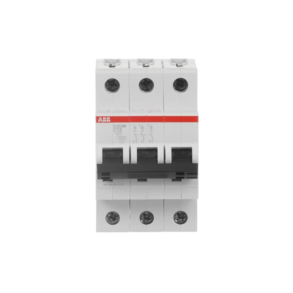 S203M-C13, 2CDS273001R0134, ABB Sicherungsschalter, LSS, S200M, Leitungsschutzschalter C-Char., 10 kA, 13 A, 3P