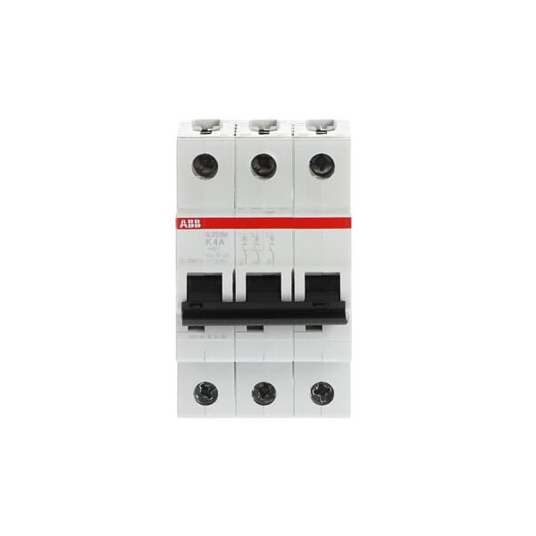 S203M-K4, 2CDS273001R0337, ABB Sicherungsschalter, LSS, S200M, Leitungsschutzschalter K-Char., 10 kA, 4 A, 3P