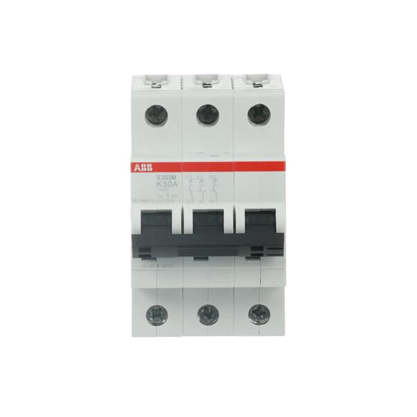 S203M-K50, 2CDS273001R0577, ABB Sicherungsschalter, LSS, S200M, Leitungsschutzschalter K-Char., 10 kA, 50 A, 3P